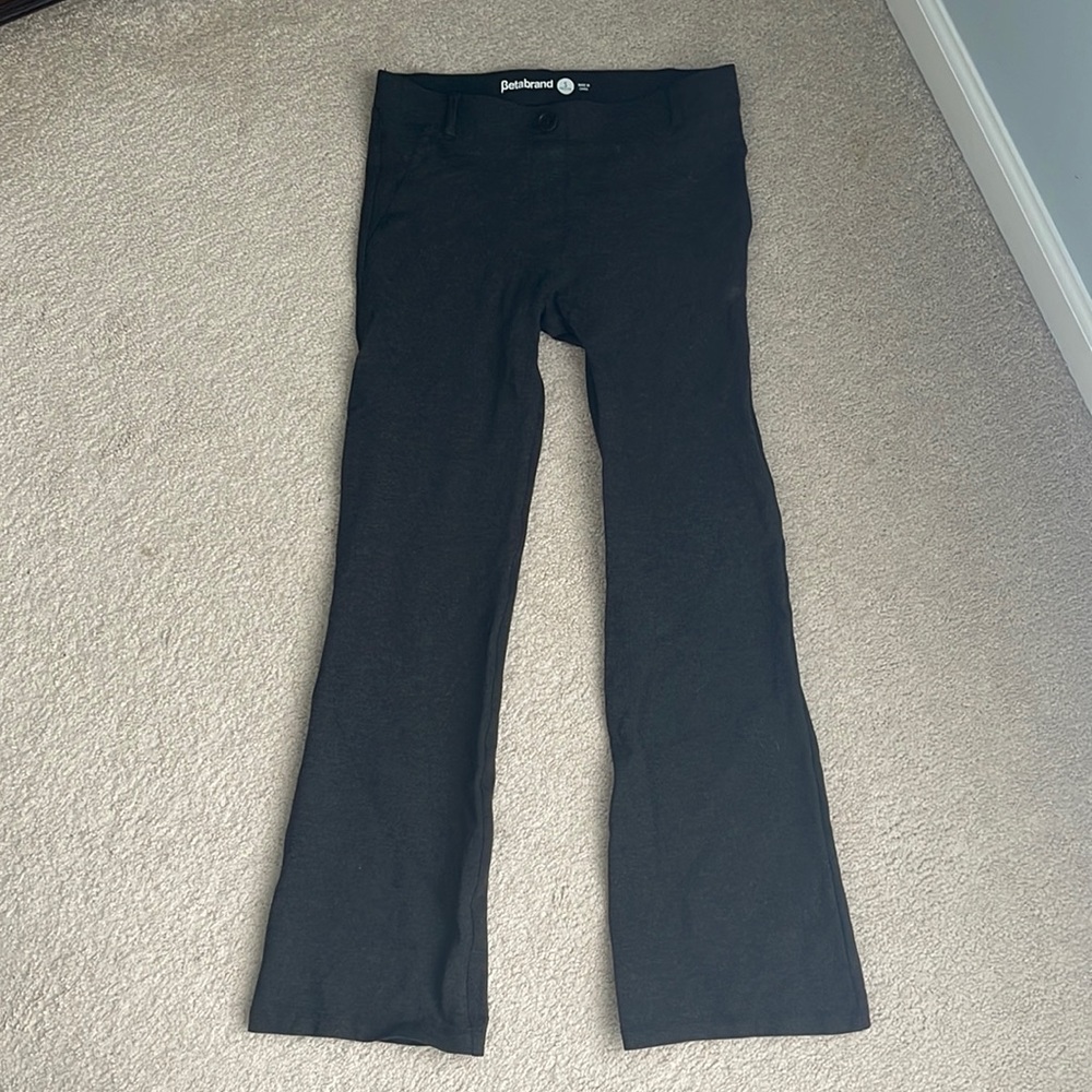 Betabrand work yoga pants. Charcoal gray.